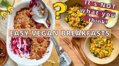 NOT Oatmeal, No Tofu Scramble, or Smoothies! ☀️ VEGAN BREAKFAST IDEAS