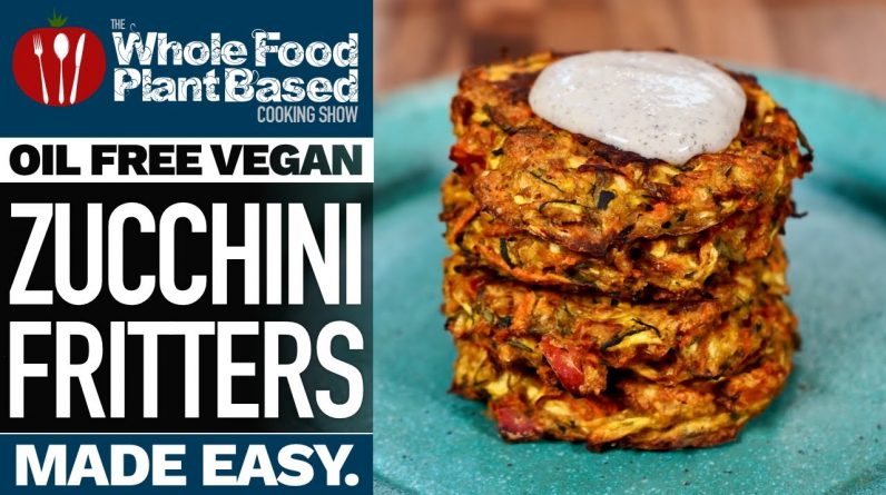 VEGAN ZUCCHINI FRITTERS 💖 Finally an oil-free baked recipe!